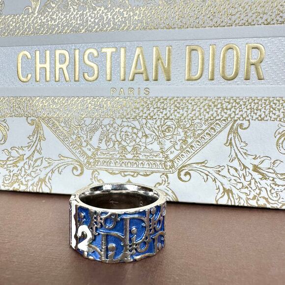 DIOR RING Trotter BLUE and silver size: U.S. 6 1/2 (6.5) Excellent!!! - Picture 1 of 11